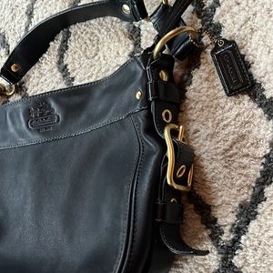 🏷️ Vintage COACH handbag, ‘00s black shoulder bag, excellent POC, w tag 🏷️